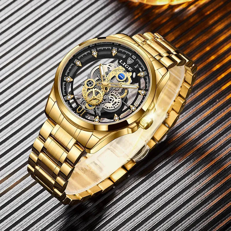 Men's Hollow Waterproof Quartz Watch - Bellarte Enchanté Men's Hollow Waterproof Quartz Watch